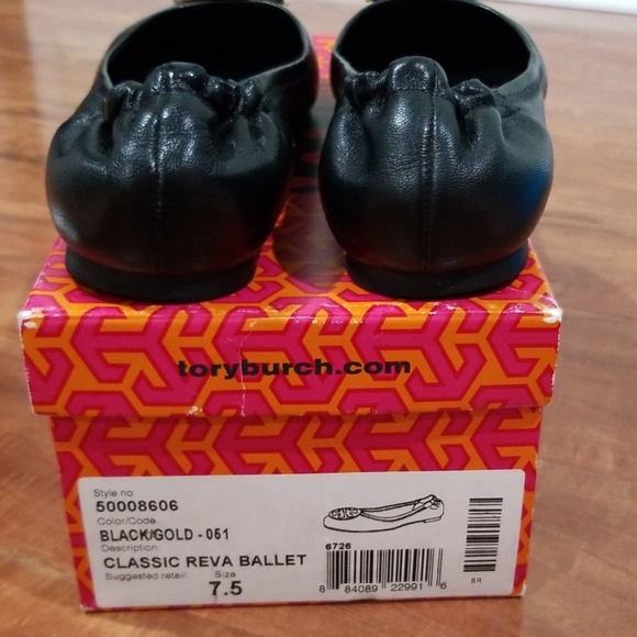 Tory burch reva black ballet flat shoes - Picture 3 of 8